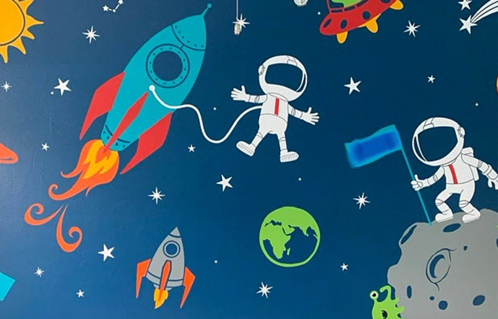Creative Wall Decals and Wallpaper for Playrooms: Ignite Imagination and Encourage Learning