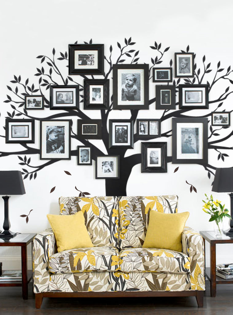 Family Tree Stencil Vinyl Art Decals Wall Stickers DIY Wood Home Decor -  Wall Decor Plus More