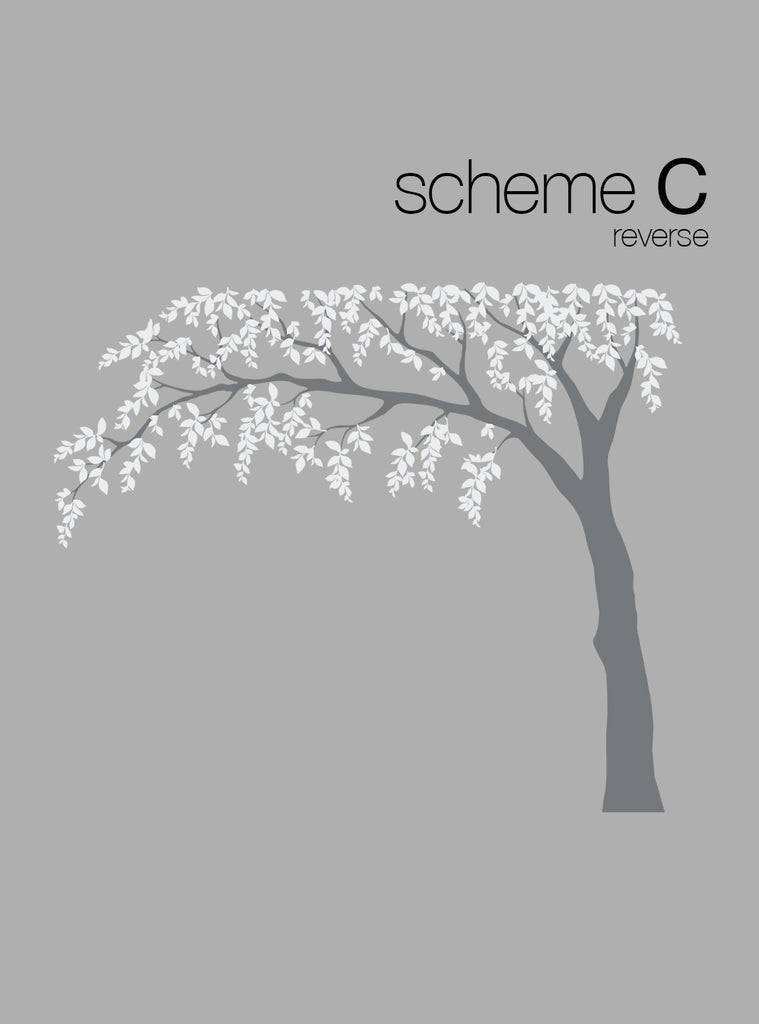 Detailed image of an elegant, overreaching tree with cascading leaves, showcasing a natural, serene aesthetic perfect for home decor, Top Sellers,Wall Decals,Floral Decals,Tree Decals,Baby Nursery and Kids Wall Decals,All Products